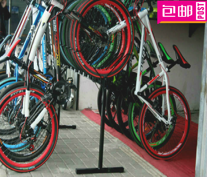 Huaxia Brand Steel Insert-Type Mountain Bike Large Display Rack for 10 Bikes, Store-Specific Display Stand with Free Shipping
