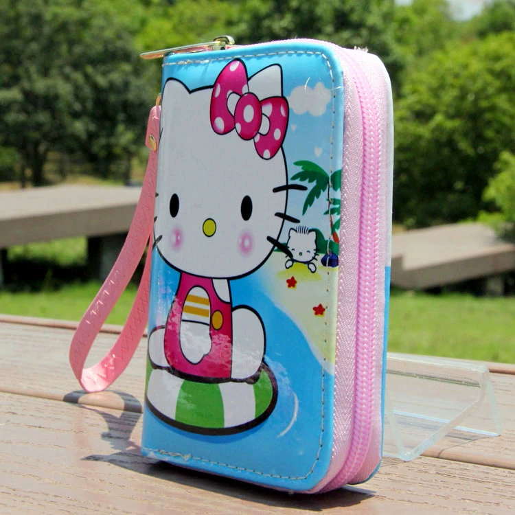 Hello kitty mèo gương phim hoạt hình ví tiền xu nữ mới anime dễ thương học sinh trẻ em dài và ví ngắn ví gucci nam