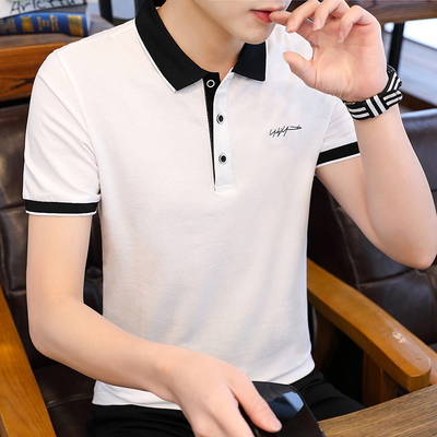 夏季休闲时尚百搭短袖t恤男士polo衫