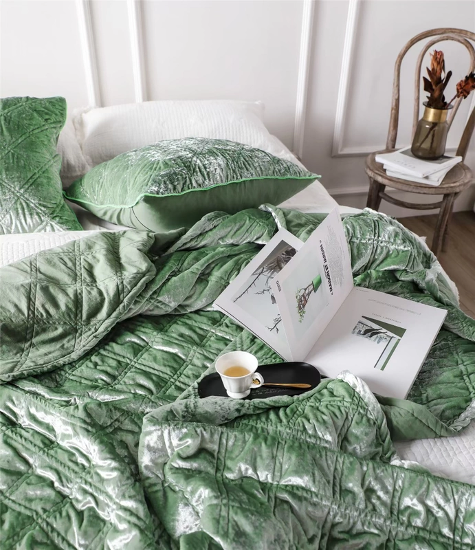 Mùa thu và mùa đông thời trang nhung ấm trải giường phiên bản của AB bên đơn giản giường bông vải lanh mùa hè phù hợp với đa chức năng quilting là - Trải giường thảm trải giường cao cấp
