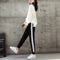 Spring and Autumn Winter 2021 new maternity wear winter pants tide mom 3-9 months Korean version wear loose sports long pants