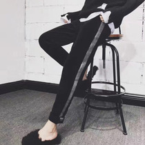 Autumn and winter pregnant women pants autumn 2021 New Tide mother pregnant women wear loose plus velvet thick winter wear