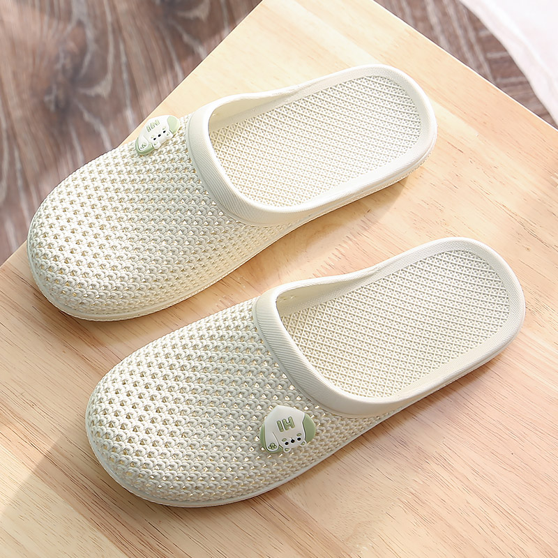 Hole Dongle Shoes Women Ins Tide Casual softbottom Baotou Outer wear Half-wrapped plastic slippers female summer home Soft bath anti-slip-Taobao