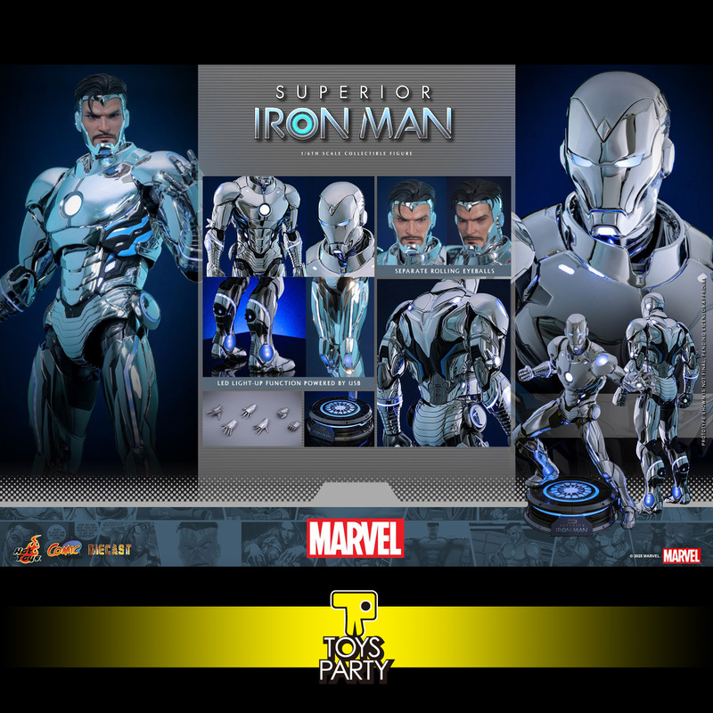 In Stock Hot Toys Ht 1/6 Cms026D73 Marvel Comics Ultimate Iron Man White Box