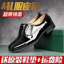 Shiny black three-piece dress leather shoes business formal patent leather shiny wedding banquet host shoes