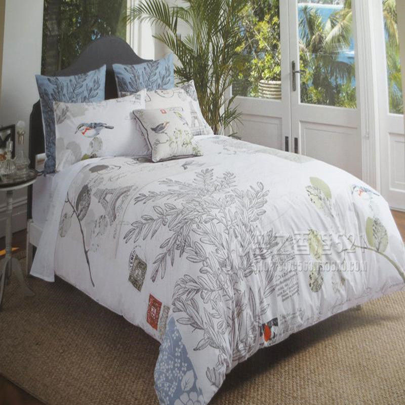 Foreign trade tail simple quilt cover quilt cover Cotton four-piece set double 1 5m bed 1 8m bed supplies processing clearance