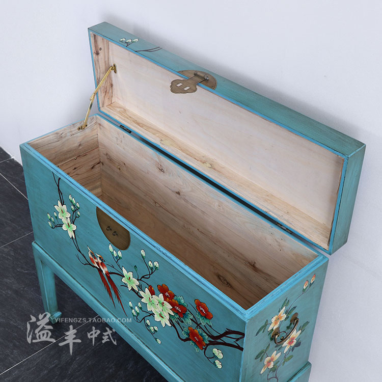 Bán hàng trực tiếp sơn cổ vật thư pháp và lưu trữ tranh long não hộp gỗ quần áo bé lưu trữ hộp đám cưới của hồi môn hộp đồ nội thất hộp - Cái hộp thùng gỗ