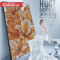 Personality customization Modern simple mosaic tile cut painting puzzle Entrance restaurant Nordic modern light luxury background wall