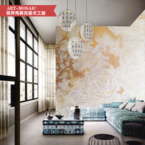 Personality glass mosaic fine cut painting tile background wall simple modern living room puzzle porch decorative painting
