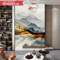 Personality Customize Modern Minimalist Landscape Abstract Genguan Aisle Background Wall Sticker Glass Art Mosaic cut