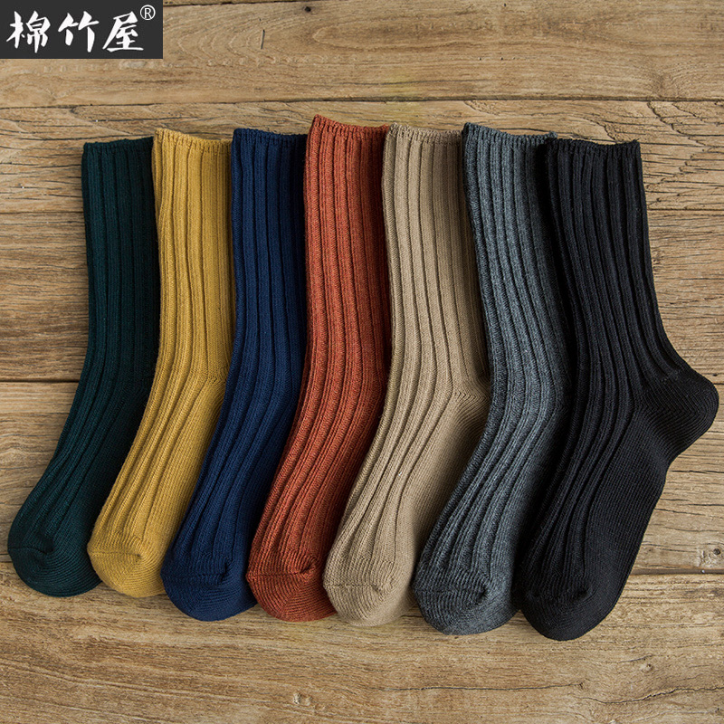 Thick Sox children Spring and autumn in the middle of cotton socks Han version College Wind Korea 100 Hitchhiking Line Long Sox Socks Bubble Socks