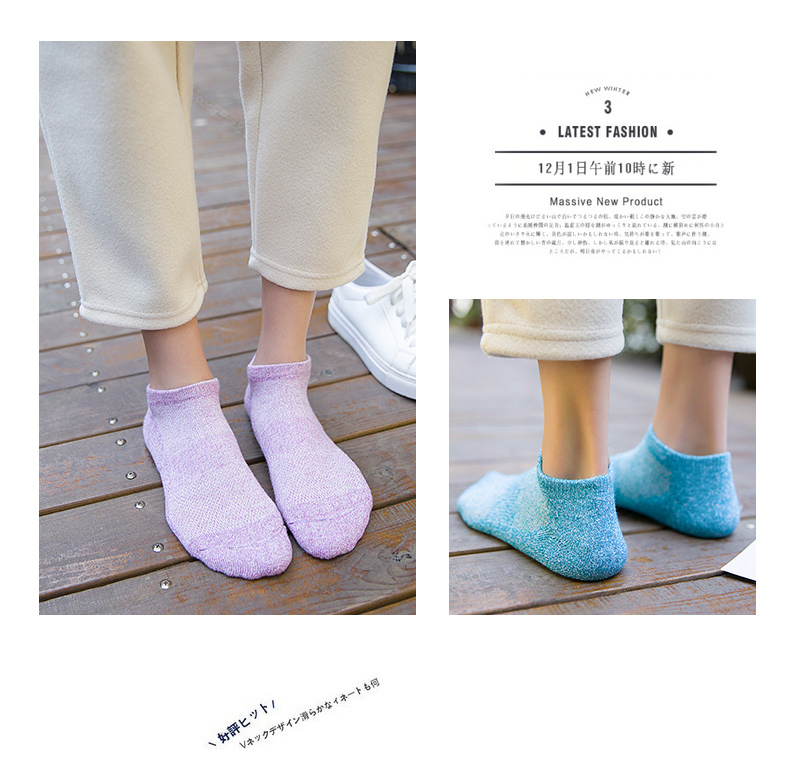 Vớ nữ vớ nữ thuyền vớ nữ mùa thu dày thể thao vớ tất vớ terry vớ cotton Nhật nữ vớ - Bít tất nữ tất bàn nữ đẹp