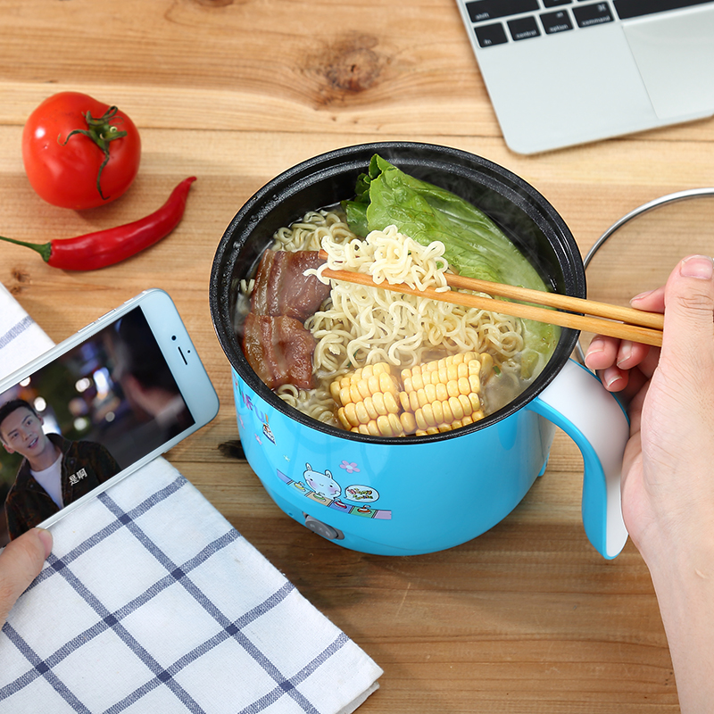 Cooking Bubble Noodle Theorizer Steamed Egg steamer student pot Dormitory Cooking porridge Single Little Hotpot Home Kitchen Small Appliances Breakfast Machine-Taobao