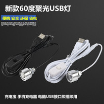 LED creative USB light Portable 5V DC table lamp modified 1W mini charging treasure shape USB bulb power saving