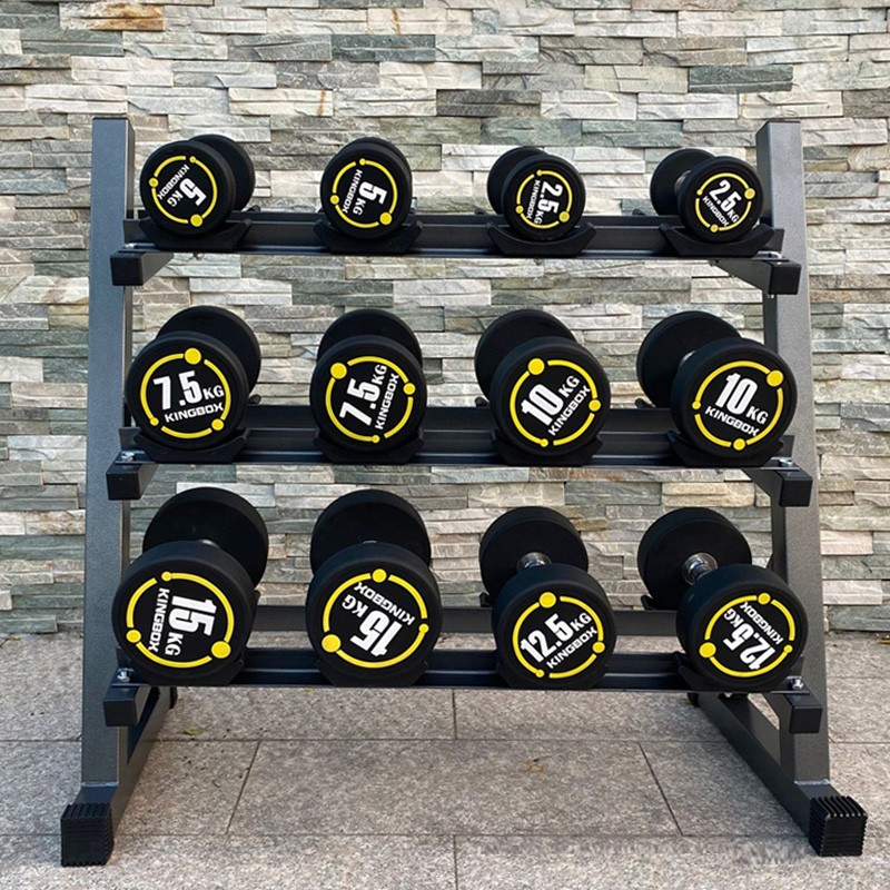 Professional gym dumbbell plastic package men's home sports fitness arm muscle non-slip fixed dumbbell set commercial