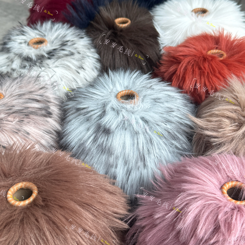 Extra Long 70mm Faux Fur Fox Velvet Yarn for Scarf, Bag, Handmade Sweater Knitting, Faux Fur Yarn