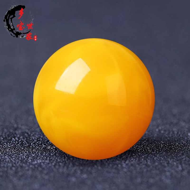 Pure Natural Amber Chicken Oil Yellow Honey Wax Round Pearl Beads Single Beads Hand Strings of Buddha Pearl Beads With Pearl Sepal crystal Wen Play Accessories