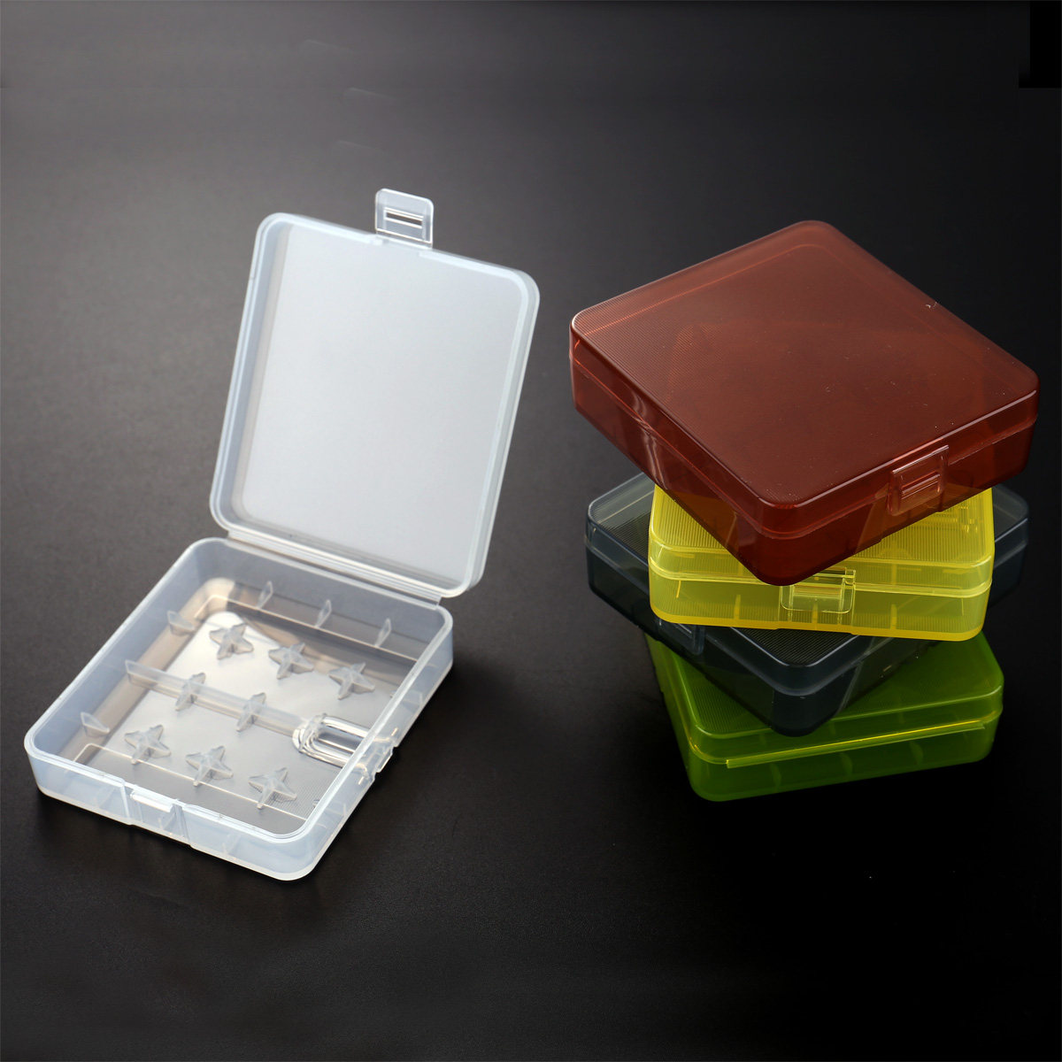 18650 battery 4 storage box storage box protection box with hook environmental protection material can hold 4 battery boxes