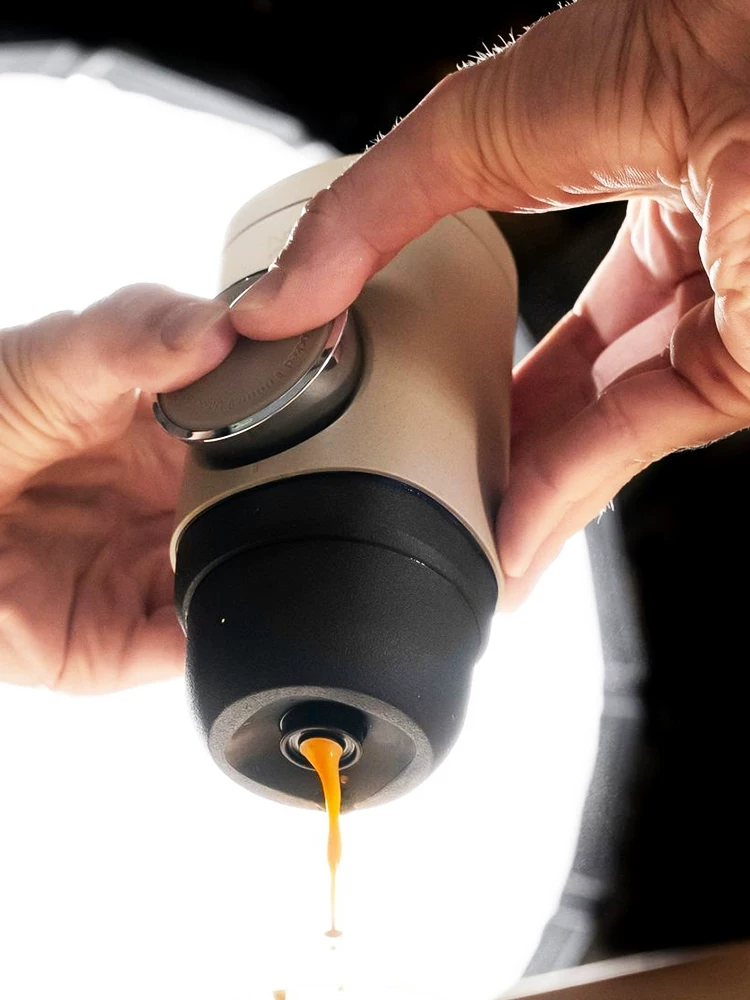 Small handheld capsule, travel concentrated coffee machine for camping