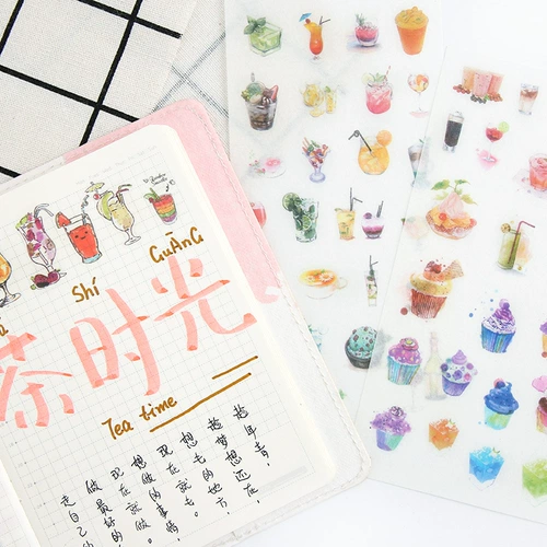 Японская наклейка, милая акварель, наклейки, Южная Корея, планировщик