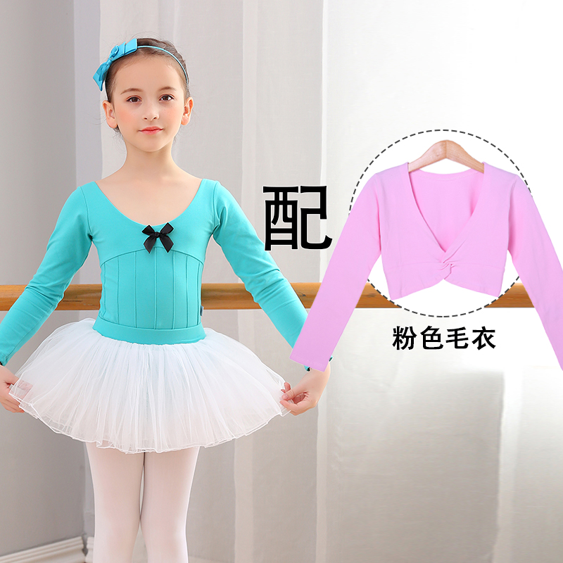 Cô gái cộng với quần áo nhung nhảy mùa đông phù hợp với áo len bộ khủng long bé gái