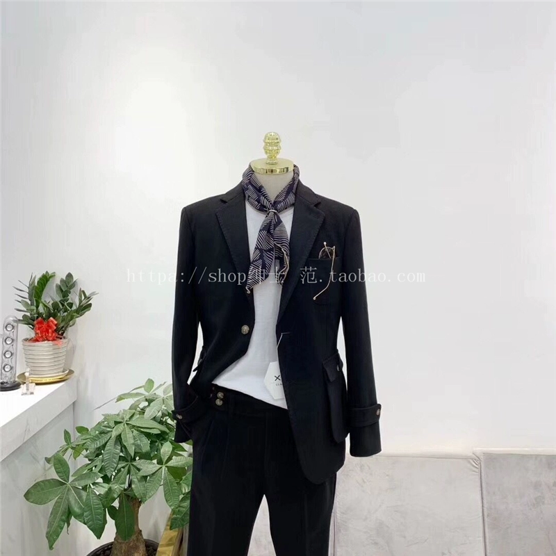 Quạt quý ông 2018 thời trang thu đông 2018 Quần bò nam công sở dày thông thường phiên bản Hàn Quốc của bộ đồ mỏng quần áo nam
