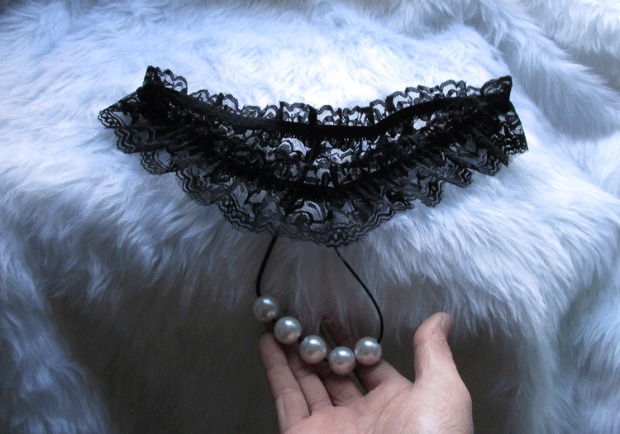 Sex panties opening file Sao Japanese big pearl love thong beads outdoor sex large size pearl massage big beads