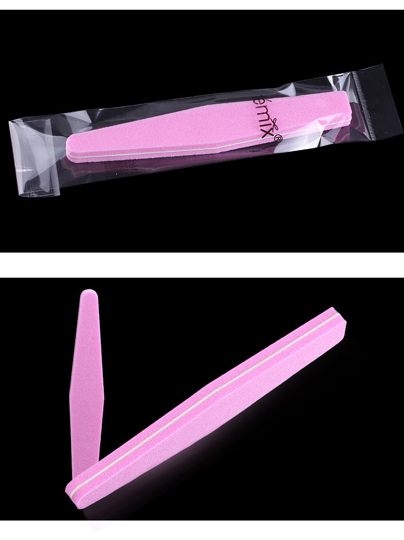 Dụng cụ làm móng chuyên nghiệp Temix Dải chà nhám hai mặt Một khuôn mặt được đánh bóng Manicure Làm móng tay hình ô liu - Công cụ Nail máy dũa nail
