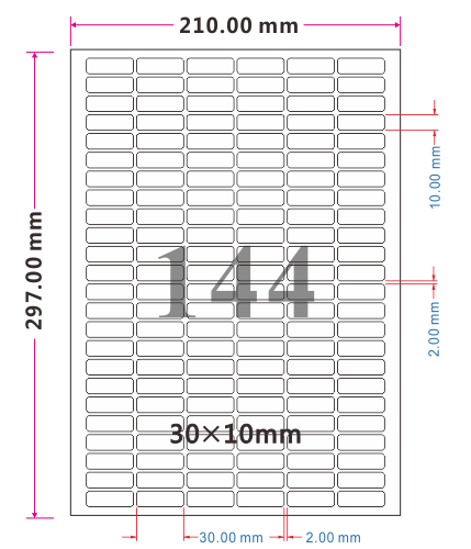 A4 Self-Adhesive Label Printing Paper 30*10mm Blank Self-Adhesive Paper Laser Inkjet 144 Grids Rounded Corners A4 Self-Adhesive Label Printing Paper 30*10mm Blank Self-Adhesive Paper Laser Inkjet 144 Grids Rounded Corners