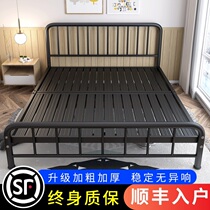 Bed wrought iron bed 1 5 m 1 8 meters modern minimalist iron rental apartment single double bed