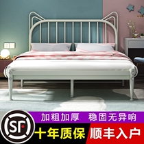 Cat Ear Iron Art Bed Iron Bed Minima Modern Iron Frame Children Double Princess Bed 1 1 5 m 1 8m1 2 m Rental Housing