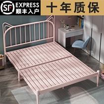 Cat Ear Iron Art Bed 1 2 m Princess Bed Children Modern 1 5 m Minimis Double 1 8m Net Red Rental Room Single
