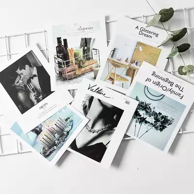 Magazine cover card Ins European and American big card background clothing bag cosmetics pose photo props