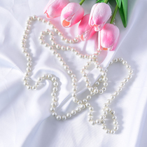 Simulation pearl necklace Girl heart soft sister net red ornaments Cute pink nail art ins photo photography props