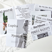 English newspaper ins commercial photography street photography hand-held decoration poster big-name wind photo background paper props ornaments