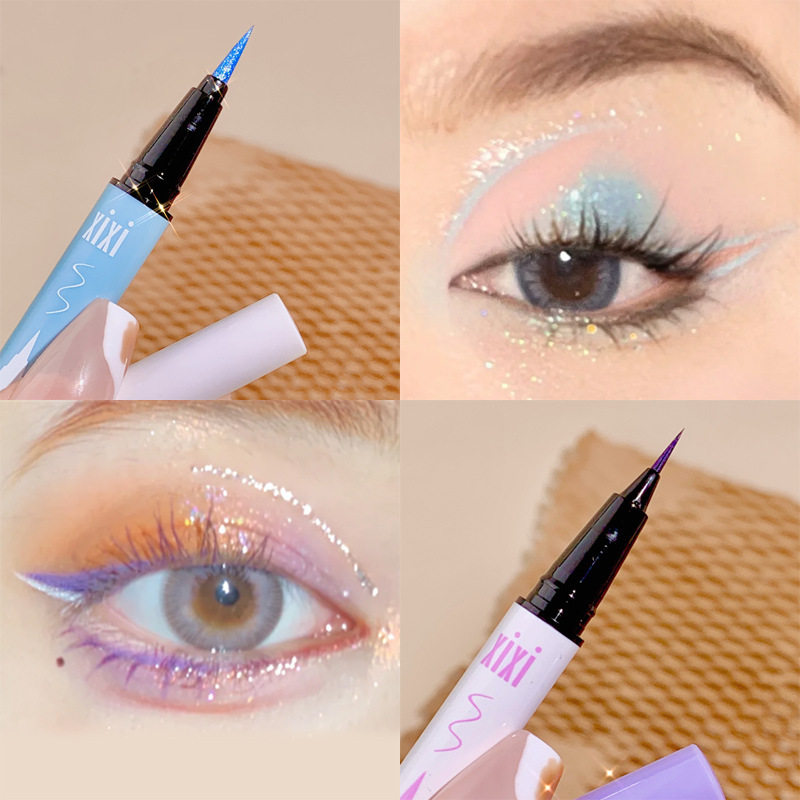 xixi eye line liquid pen waterproof anti-perspiration not to fall color persistent without fainting mesh red white color sleeper pen eye line glue