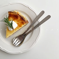 FCMJ Japanese stainless steel cute creative fork spoon pasta fork soup spoon dessert fork coffee spoon 304 stainless steel