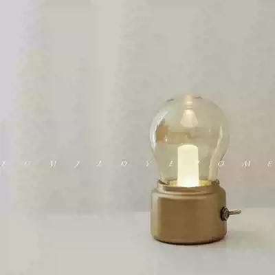 FCMJ ins The same Korean retro small bulb USB light desktop decoration bedroom night light vintage