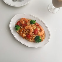 FCMJ 10 inch Net red Nordic ceramic retro creative Western plate pasta dish dessert plate home pendulum ins