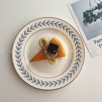 FCMJ ins Net red with hipster Phnom Fry leaf plate dessert plate breakfast Plate Good set plate