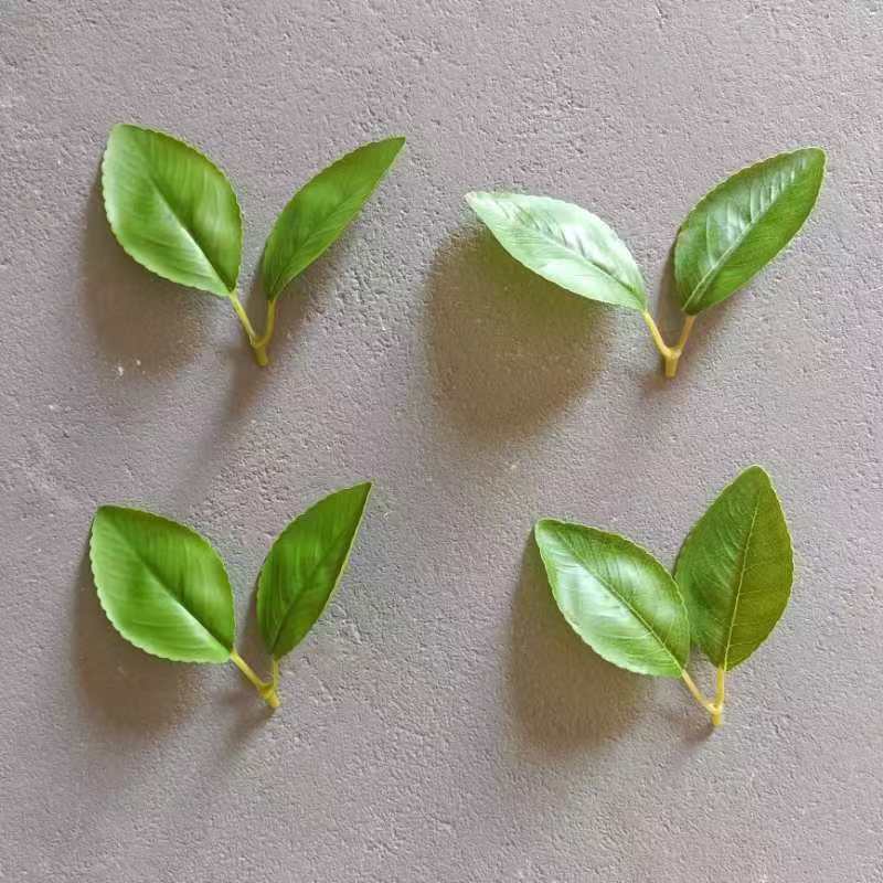 Artificial Kumquat Orange Leaves, Camellia Leaves, Single Green Leaves, Fake Leaves, Fruit Shop Dead Branches Decoration, Plastic Leaves