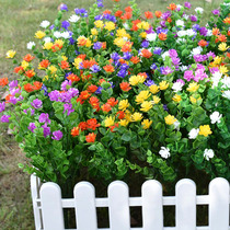Single artificial plastic flower fake flower decorative flower Fake flower waterproof sunscreen outdoor flower box fence flower arrangement small fake flower