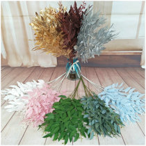 Wedding bunch willow leaves simulation leaves White pink blue wedding plants willow leaves fake leaves simulation flowers