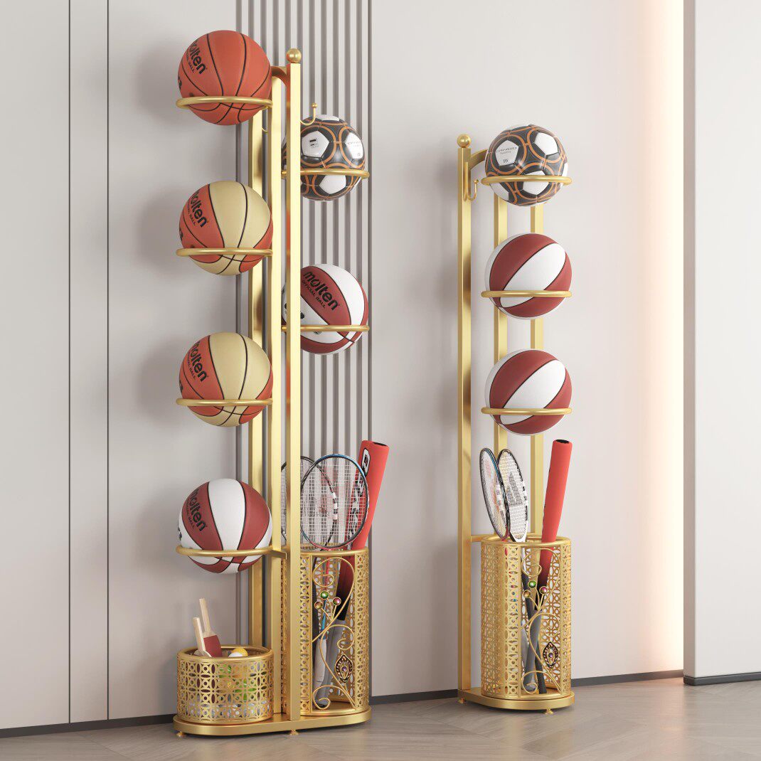 Small Basketball Storage Rack 🏀 Home basketball storage rack, easily organize your indoor sports space!