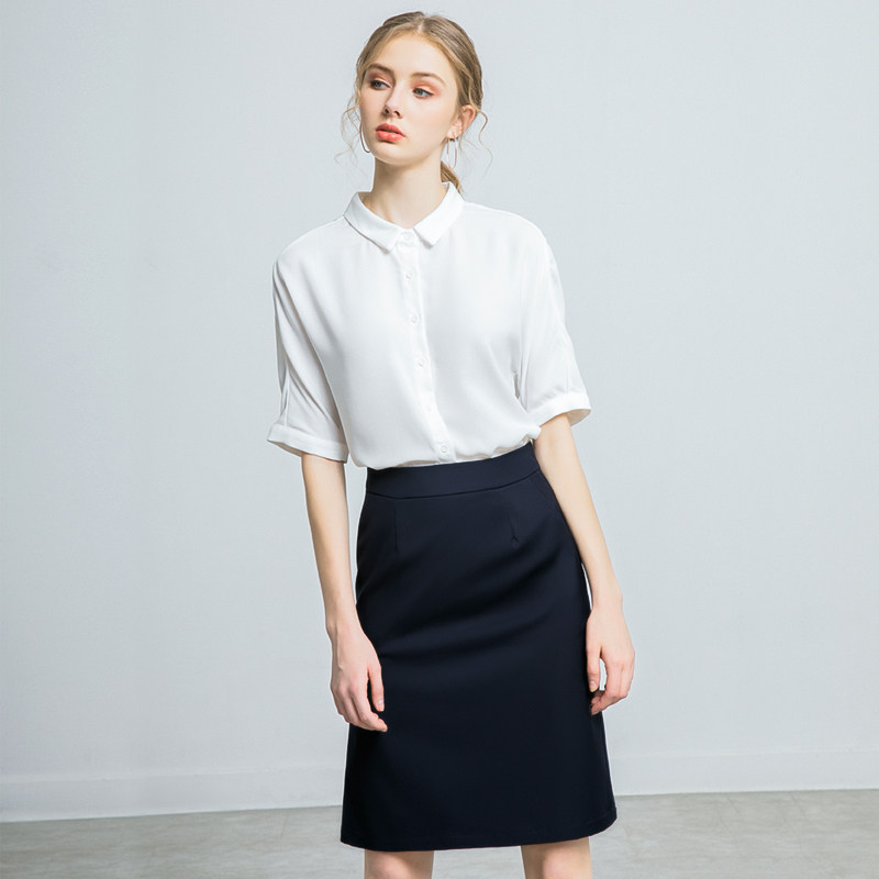 Professional suit goddess fan summer light short-sleeved interview work high-end work clothes temperament teacher formal dress skirt