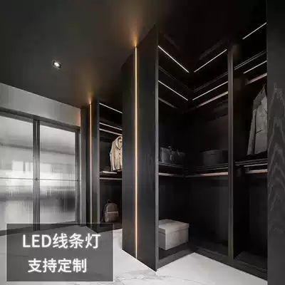 Ultra-thin embedded line light overall cabinet long light bar led Cabinet bottom light hand sweep sensor shoe cabinet wardrobe wine cabinet light strip
