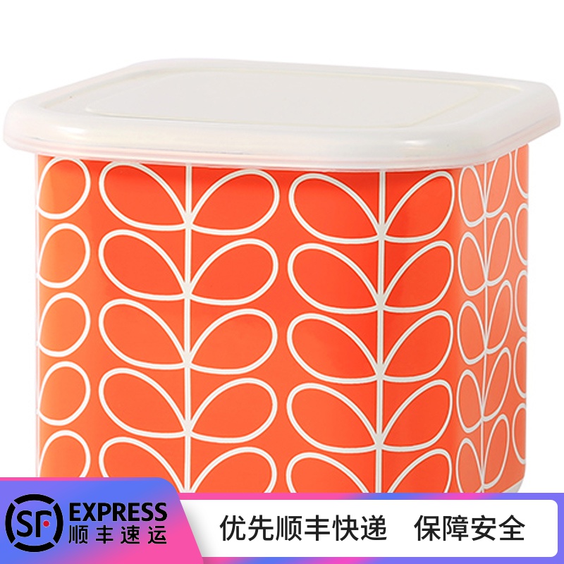 Enamel Enamel refrigerator crisper household food thickening seal square boxes bowl with cover ice bowl