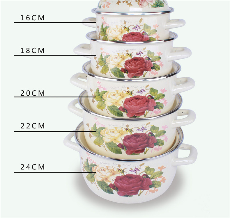 Ehrlich 's enamel pot 16-26 cm enamel pot soup pot enamel porcelain with flat induction cooker general stew pot