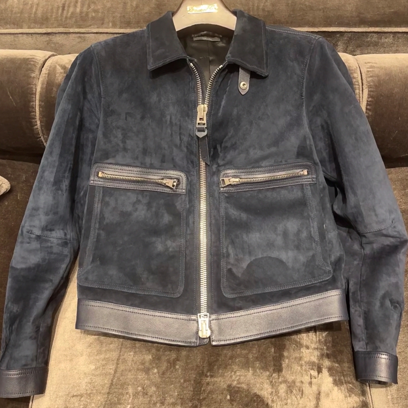 6W Version Elegant Executive Tf South African Lambskin A2 Flight Jacket Haining Genuine Leather Lapel Casual Coat