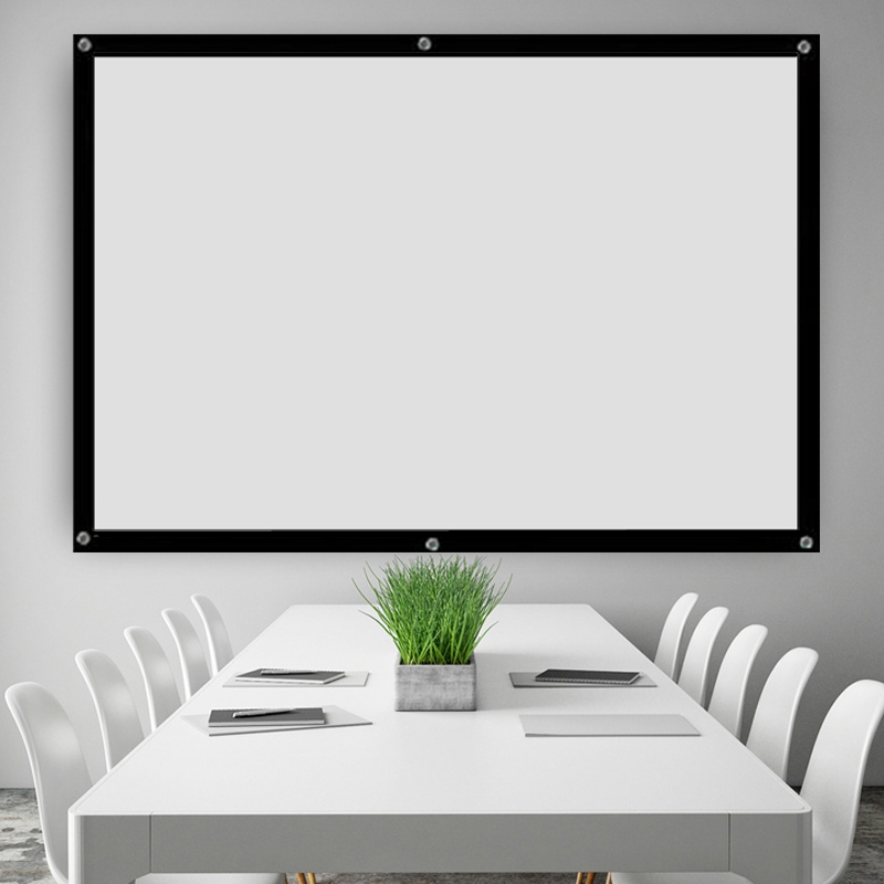 Simple projection screen 100 inch 60 inch 16:9 projector screen Simple wall-mounted screen Home office